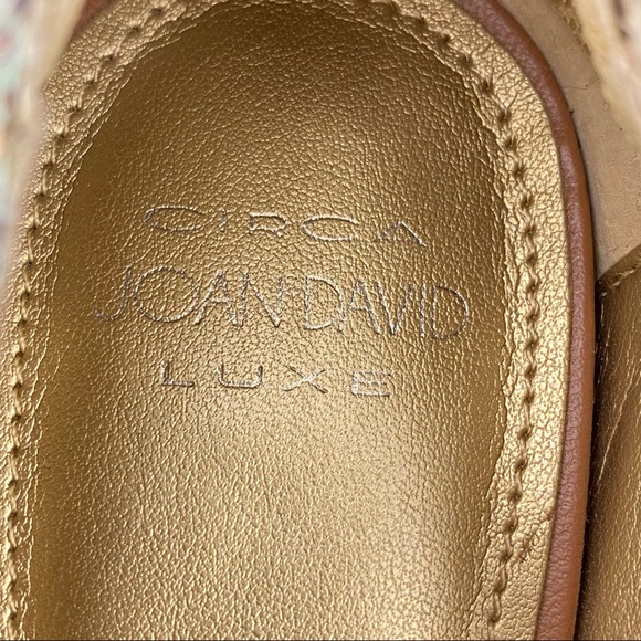 Circa Joan David Luxe Platform Pumps Pearly Snakeskin Print Leather Heels 7.5M - Picture 14 of 16